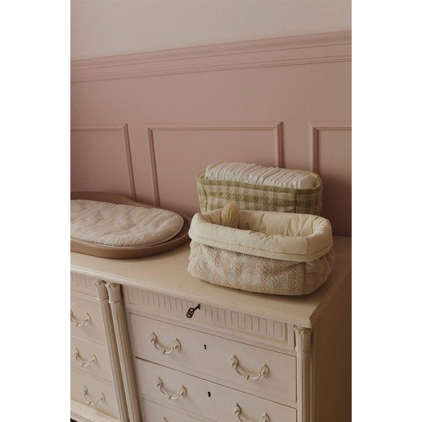 Cesta per giochi da bambino rosa chiaro in tessuto 30x20x20 cm Swan Rose – Lorena Canals-image-1