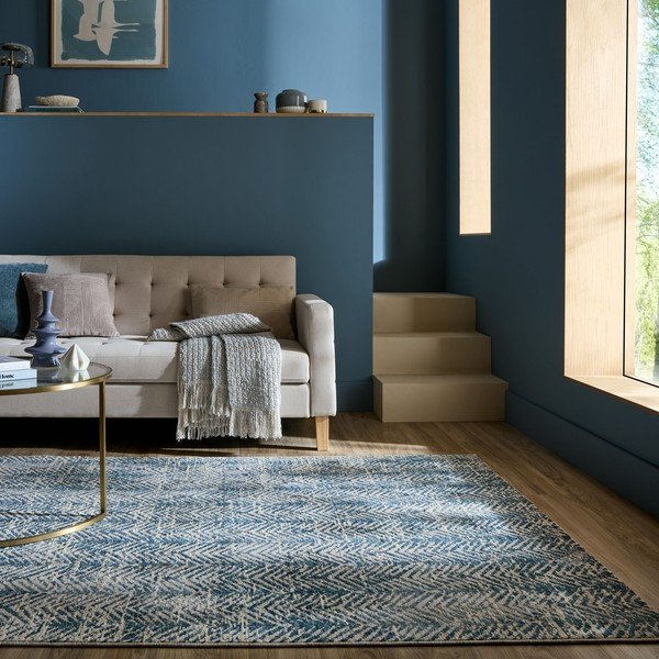Tappeto blu 120x160 cm Lua Abstract – Flair Rugs-image-1