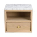 Comodino con piano in marmo di colore naturale Whitmore - Rowico