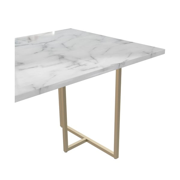 Tavolo da pranzo con effetto marmo 90x160 cm Astor – CosmoLiving by Cosmopolitan-image-4