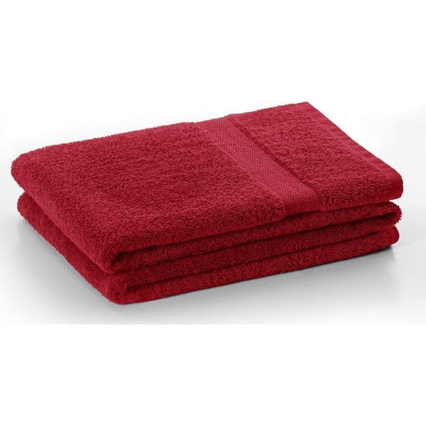Asciugamani e teli da bagno in spugna di cotone rosso in un set di 4 pezzi Marina - DecoKing-image-2