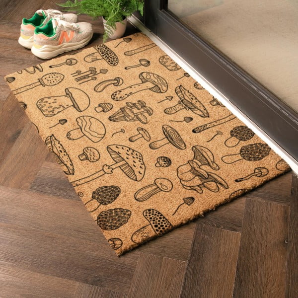 Zerbino in fibre di cocco 40x60 cm Mushrooms – Artsy Doormats-image-1
