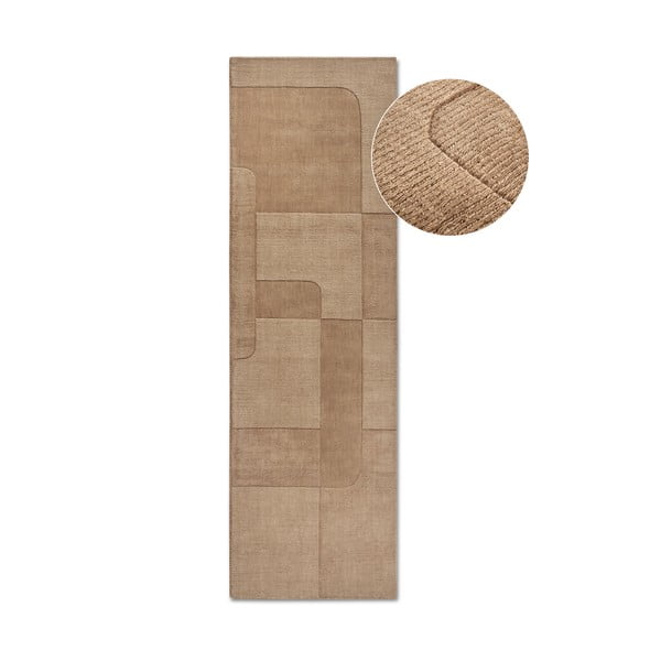 Passatoia beige in lana tessuta a mano 80x250 cm Charlotte - Villeroy&Boch