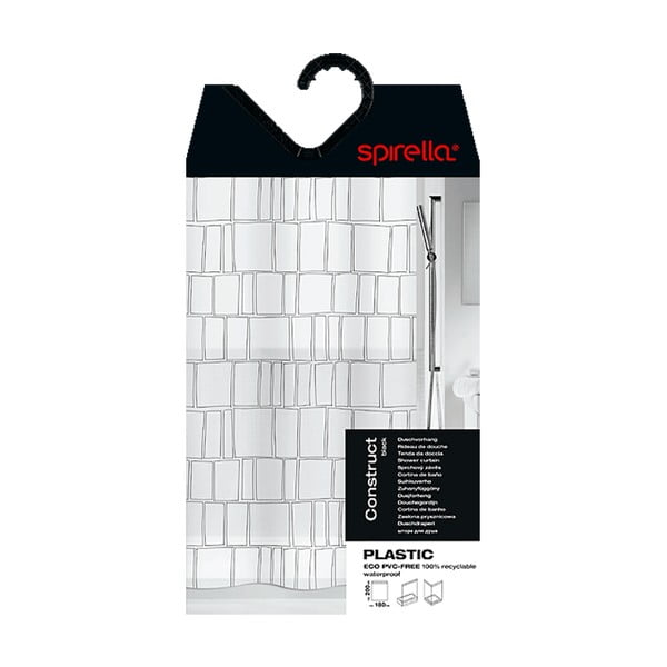 Tenda per doccia 180x200 cm Construct – Spirella-image-4