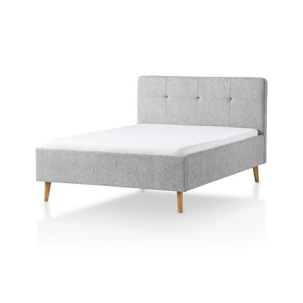 Letto matrimoniale imbottito grigio chiaro 140x200 cm Smart - Meise Möbel