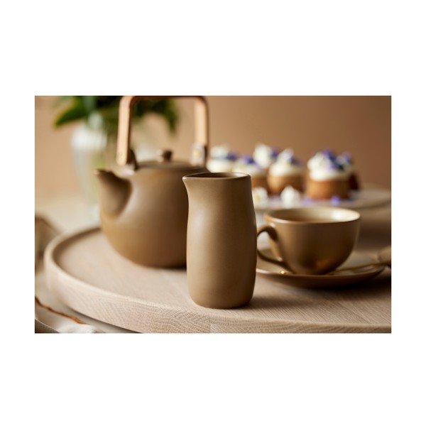 Piatto da dessert in gres beige ø 22 cm - Bitz-image-1