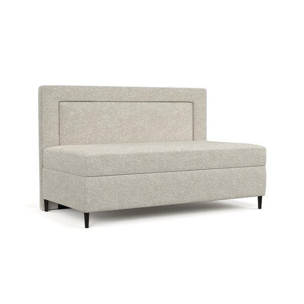 Letto singolo imbottito grigio e beige 100x200 cm Alba - Maison de Rêve