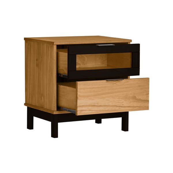 Comodino in legno di pino massiccio Denise - Marckeric-image-4