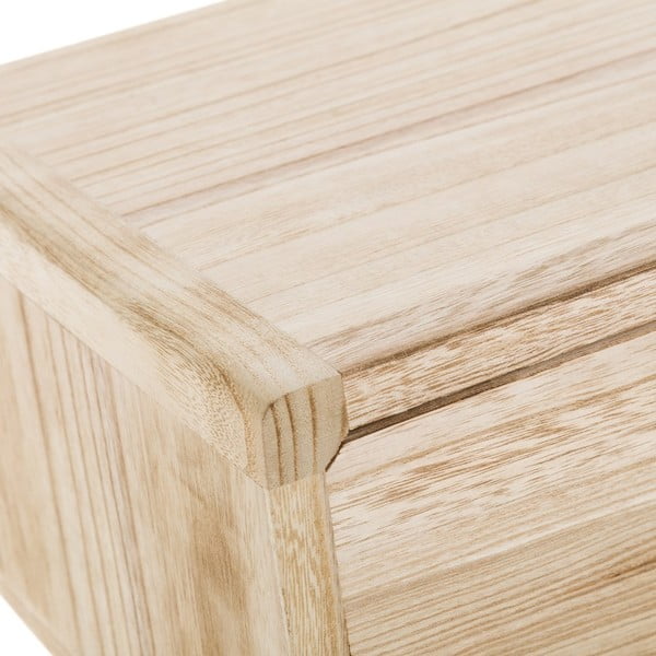 Comodino in legno esotico di colore naturale Natural Way - Casa Selección-image-1