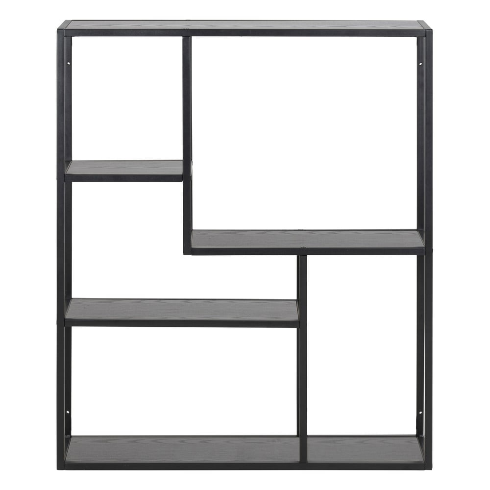 Libreria da parete nera-color legno naturale effetto frassino 75x91 cm Seaford - Actona | Librerie da parete