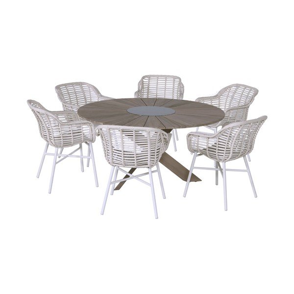 Sedia da giardino in plastica beige Cecilia - Hartman-image-2