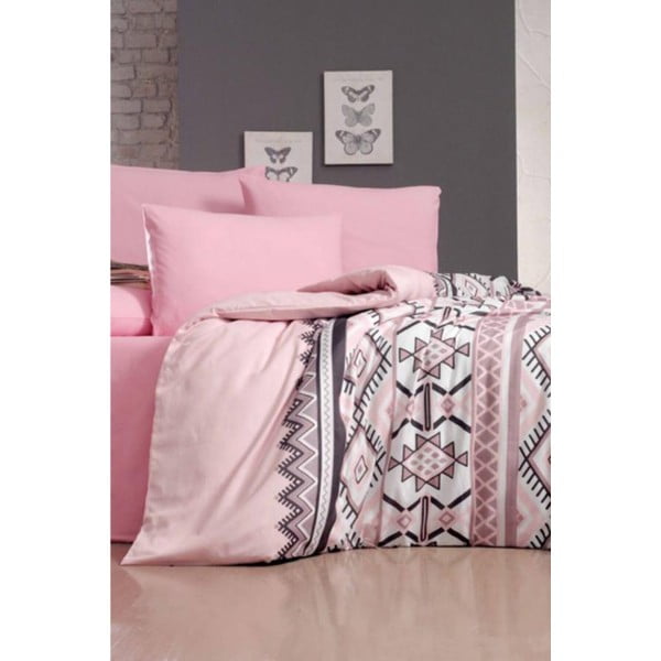 Biancheria da letto singola estesa rosa con lenzuolo Antic Pink - Mila Home