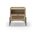 Comodino in rovere con ripiani in colore naturale Inca - Marckeric