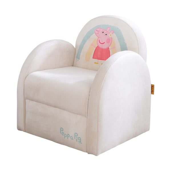 Sedia per bambini in velluto bianco Peppa Pig - Roba