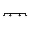 Apparecchio da soffitto nero 4L Etna - Sollux