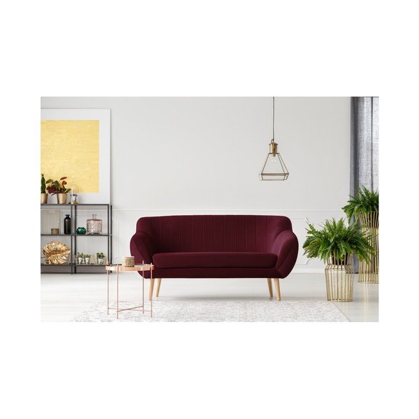 Divano a due posti rosso vino Benito - Mazzini Sofas-image-4