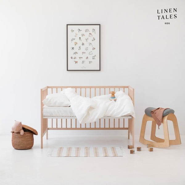 Biancheria da letto per bambini per letto singolo 140x200 cm White - Linen Tales-image-2