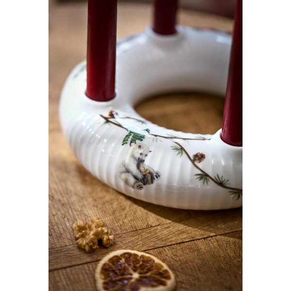Portacandela in porcellana a tema natalizio per avvento Hammershøi Christmas – Kähler Design-image-4