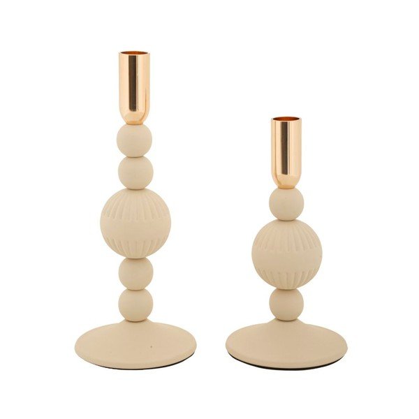 Portacandele in set in metallo 2 pz Aster – Mauro Ferretti-image-2