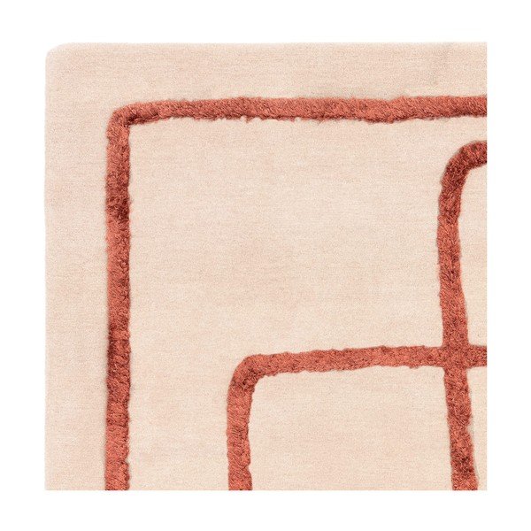 Tappeto in lana tessuto a mano color mattone e crema 160x230 cm Matrix - Asiatic Carpets-image-4
