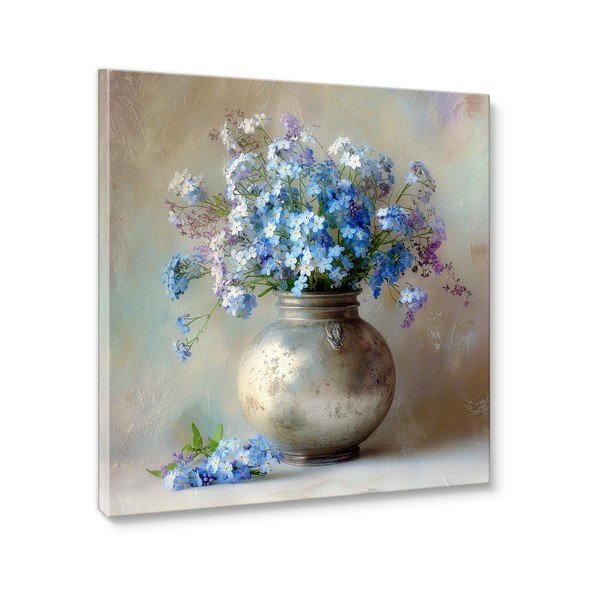 Dipinto stampato dipinto su tela 32x32 cm Forget-me-not – Styler-image-4