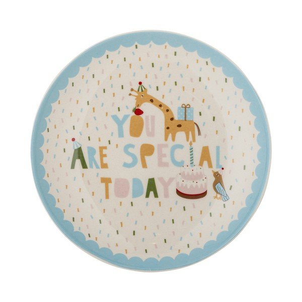 Piatto per bambini azzurro/color crema in gres ø 16 cm Celebrate – Bloomingville Mini