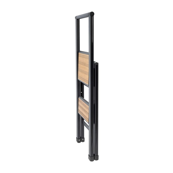 Scala pieghevole antiscivolo in alluminio nero Stepladder II. - Wenko-image-2