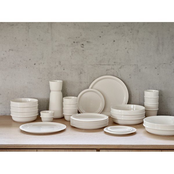 Piatto color crema in porcellana ø 24 cm Eau – Zone-image-4