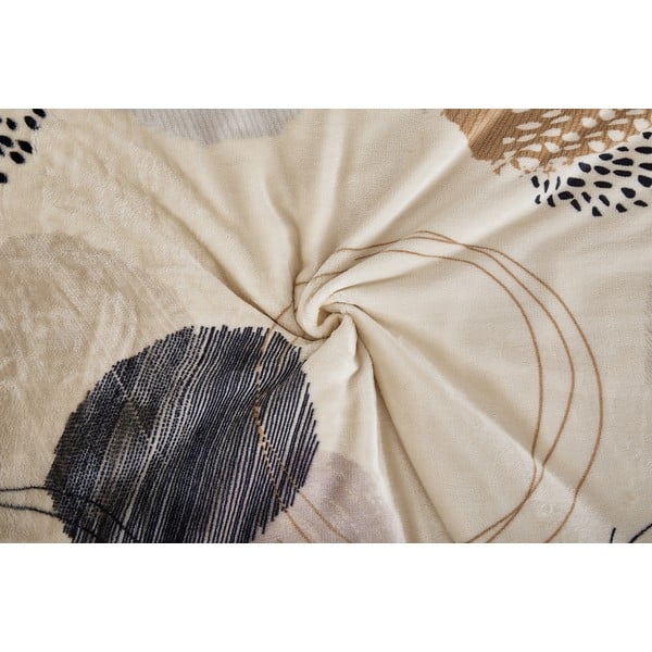 Biancheria da letto marrone chiaro in micropile per letto singolo 140x200 cm Circles – My House-image-1