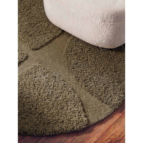 Tappeto rotondo color kaki tessuto a mano ø 160 cm Lambeth Jasper – Ted Baker-image-3