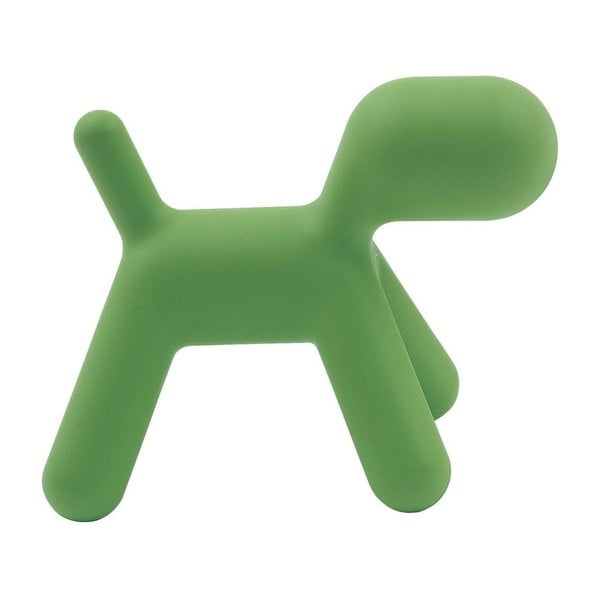 Sgabello per bambini verde a forma di cane Puppy, altezza 45 cm - Magis