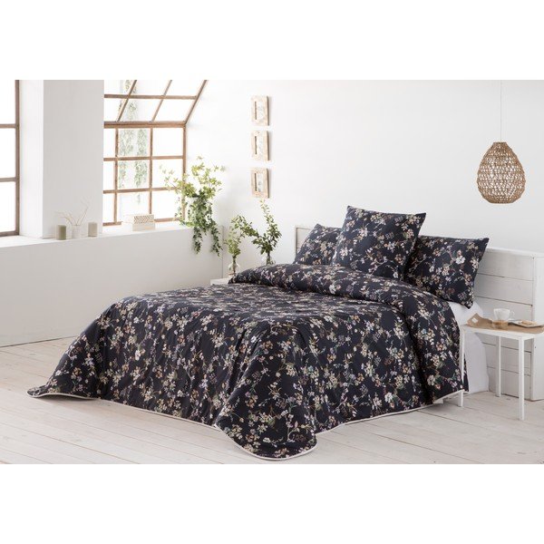 Copriletto blu per letto matrimoniale Myrna, 270 x 250 cm - Ethere-image-3