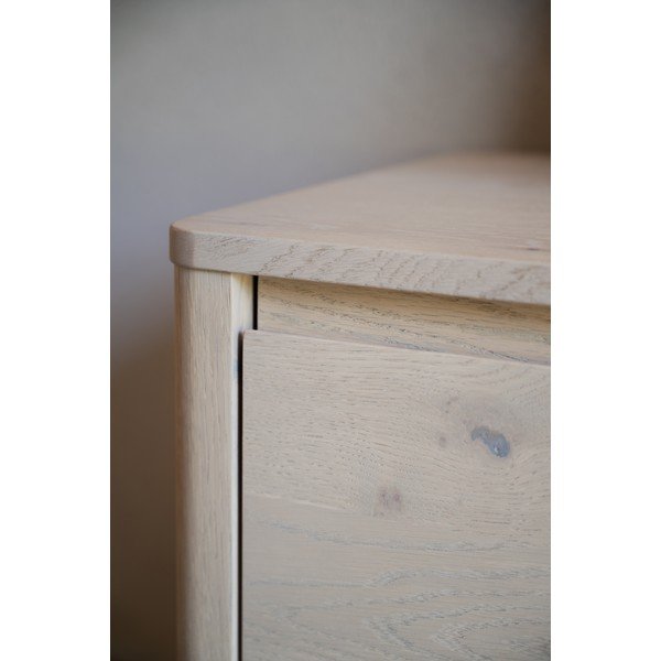 Credenza colore naturale chiaro con effetto rovere 180x50x40 cm Melstone – Rowico-image-3