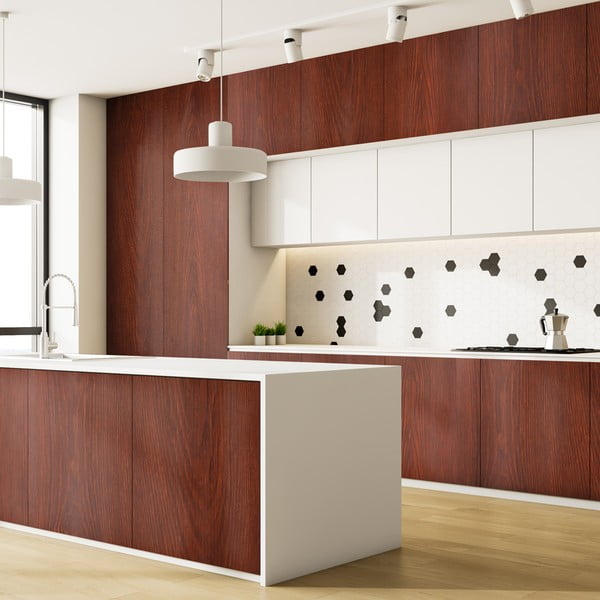 Adesivo per mobili 200x60 cm Dark Walnut Wood - Ambiance-image-3