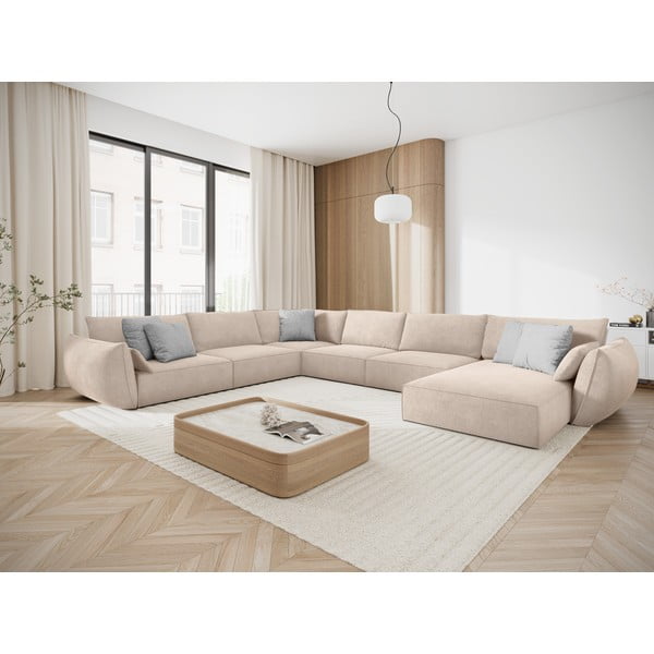 Divano angolare beige (angolo sinistro) Vanda - Mazzini Sofas-image-1