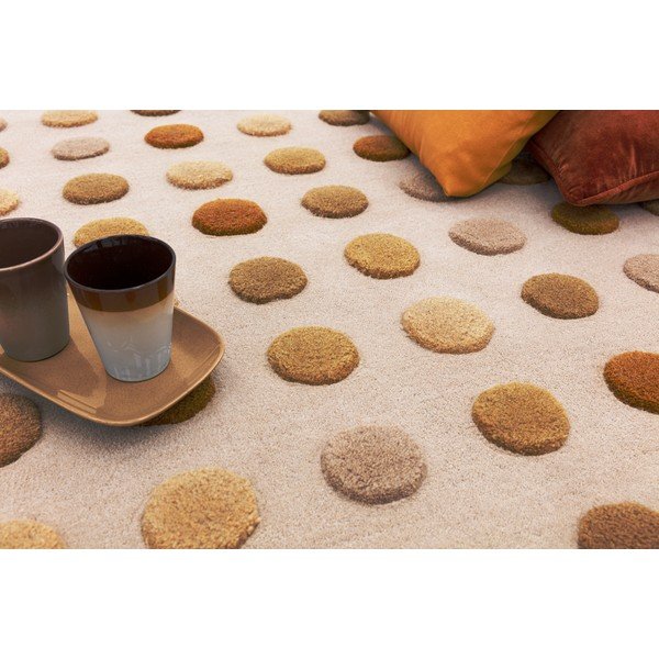 Tappeto in lana giallo tessuto a mano 160x230 cm Dotty - Asiatic Carpets-image-3