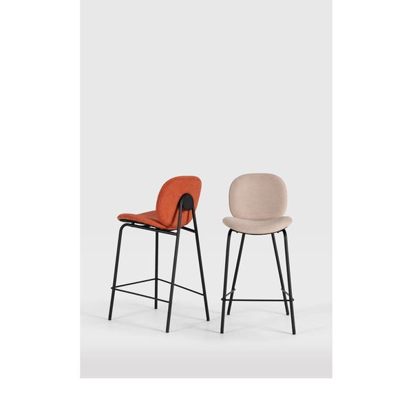 Sgabelli da bar beige in set di 2 (altezza seduta 65 cm) Cori - Marckeric-image-1