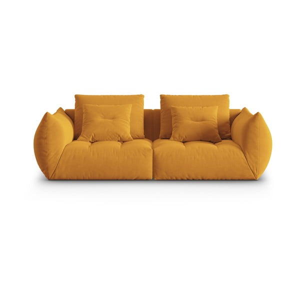 Divano giallo bouclé 232 cm Bloom - Micadoni Home