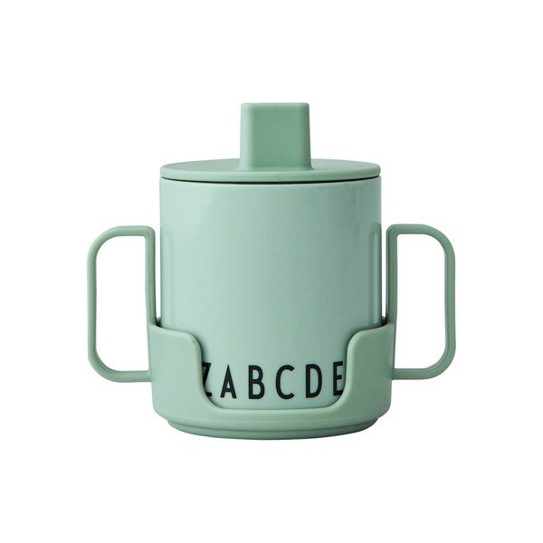 Tazza verde per bambini Eat & Learn - Design Letters-image-2