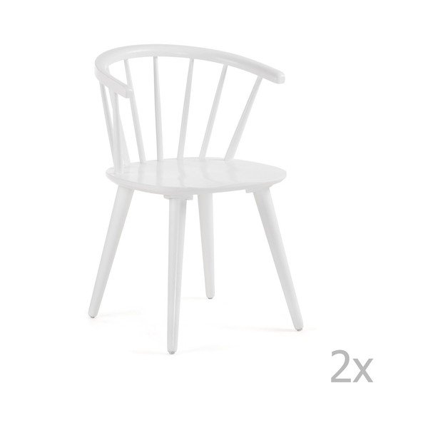 Set di 2 sedie da pranzo bianche Krise - La Forma
