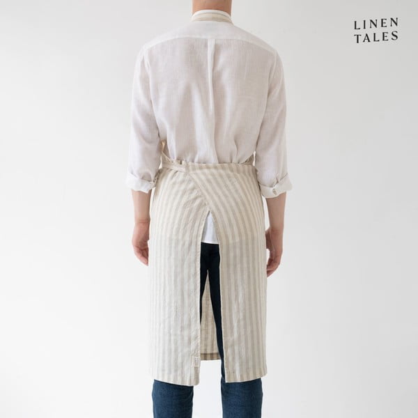 Grembiule in lino Natural White Stripes - Linen Tales-image-2