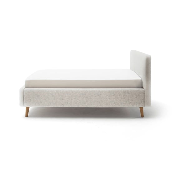 Letto matrimoniale imbottito beige con contenitore con rete inclusa 140x200 cm Mattis – Meise Möbel-image-4