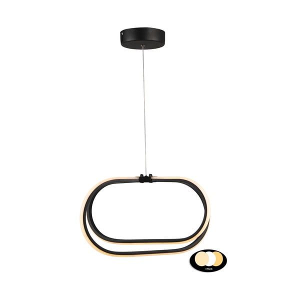 Lampadario LED nero in metallo ø 42 cm Loca – Squid Lighting