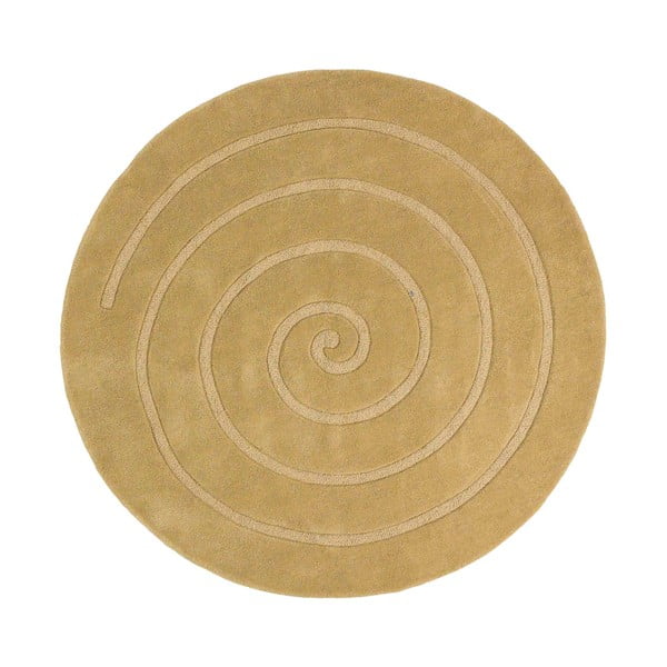 Tappeto in lana beige , ⌀ 180 cm Spiral - Think Rugs