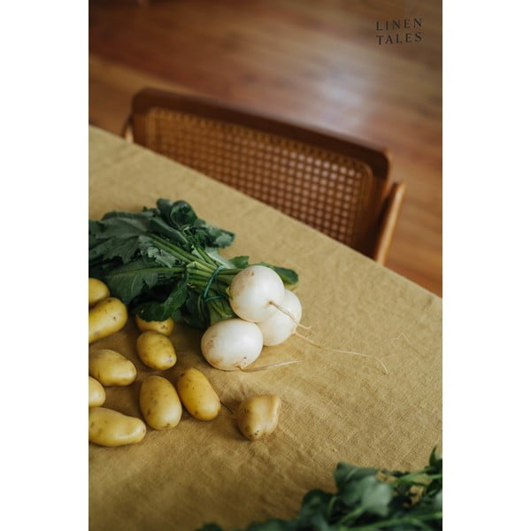 Tovaglia di lino 140x140 cm Honey - Linen Tales-image-3