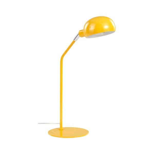 Lampada da tavolo gialla in acciaio con struttura flessibile (altezza totale 59 cm) Lincon – Jotex