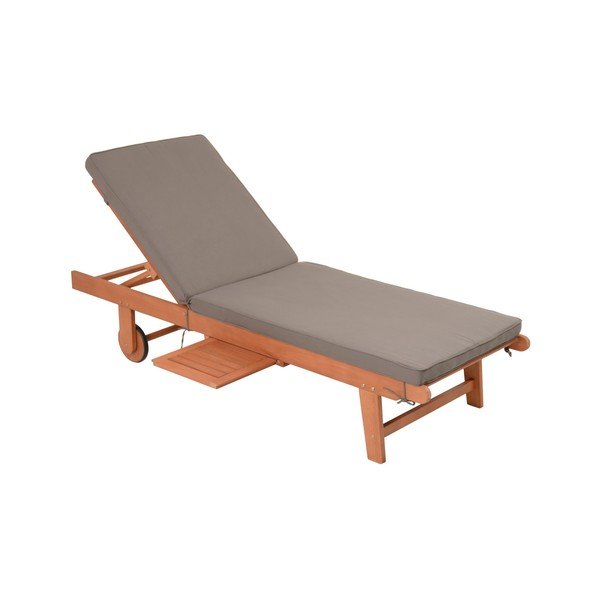 Lettino da giardino in legno di colore grigio e naturale San Diego - Garden Pleasure-image-2