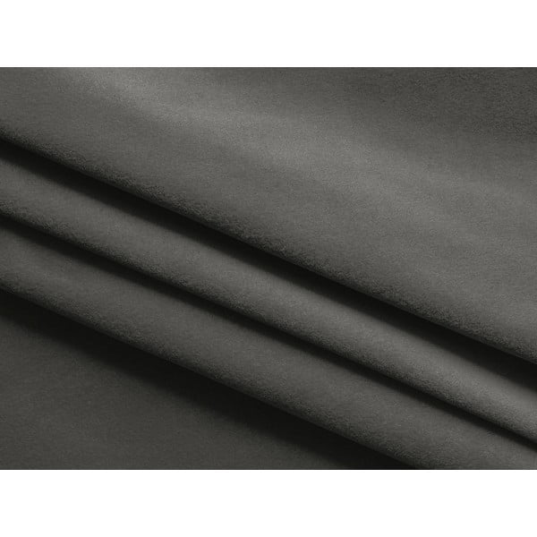 Poggiapiedi grigio scuro con rivestimento in velluto Kapua – Makamii-image-3