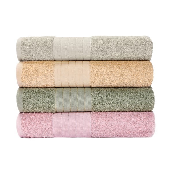 Set di 4 asciugamani da bagno in cotone, 70 x 140 cm Portofino - Bonami Selection