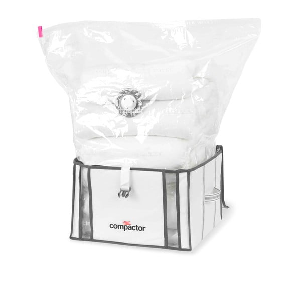 Set di 2 scatole bianche con sacchetto sottovuoto 3D, 40 x 25 cm Life - Compactor